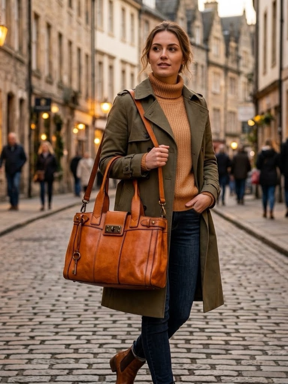 Vintage Genuine Leather Fossil Boho Bag